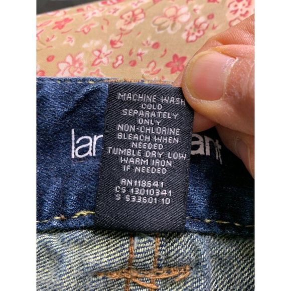 Lane Bryant Womens Size 16P Bootcut Jeans denim stretch Flare 4012 Embroider - Picture 6 of 10